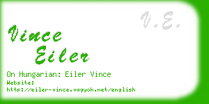 vince eiler business card